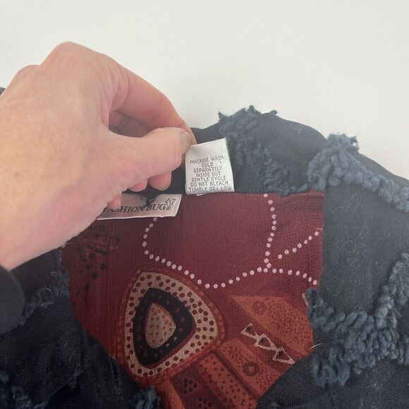 Fashion Bug Floral Embroidered Beaded Jacket 18 20 Boxy 90s Blazer Grunge - Picture 11 of 11